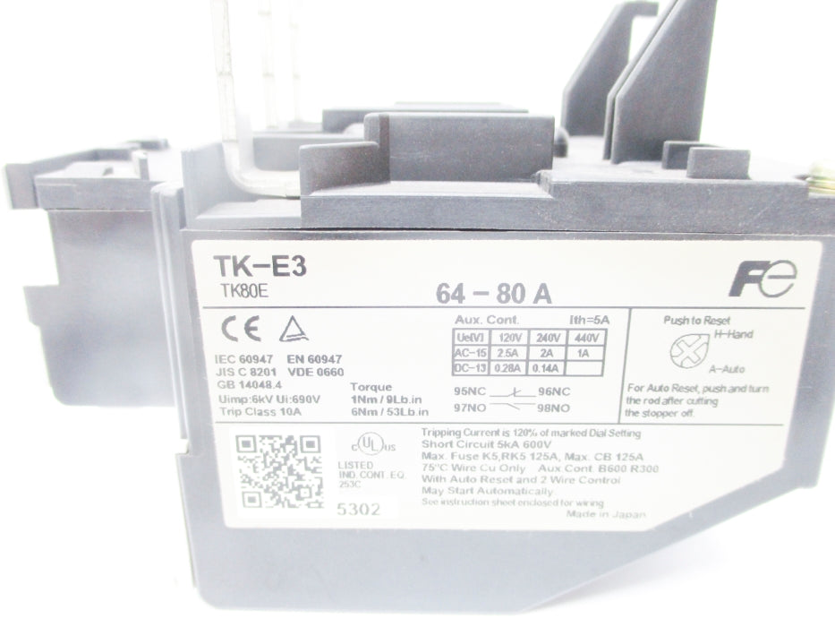 FUJI ELECTRIC TK-E3-64-80 TK80E 64-80A NSNP