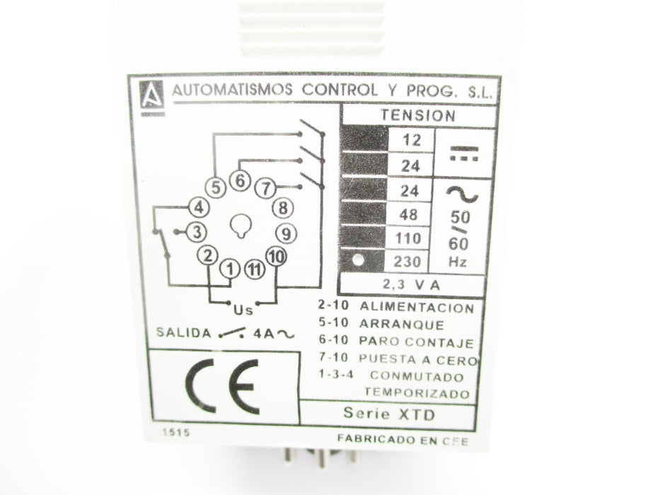 AUTOMATISMOS CONTROL XTD NSNP