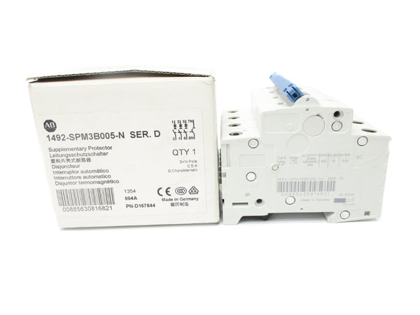 ALLEN BRADLEY 1492-SPM3B005-N SER. D 0.5A 440VAC NSMP