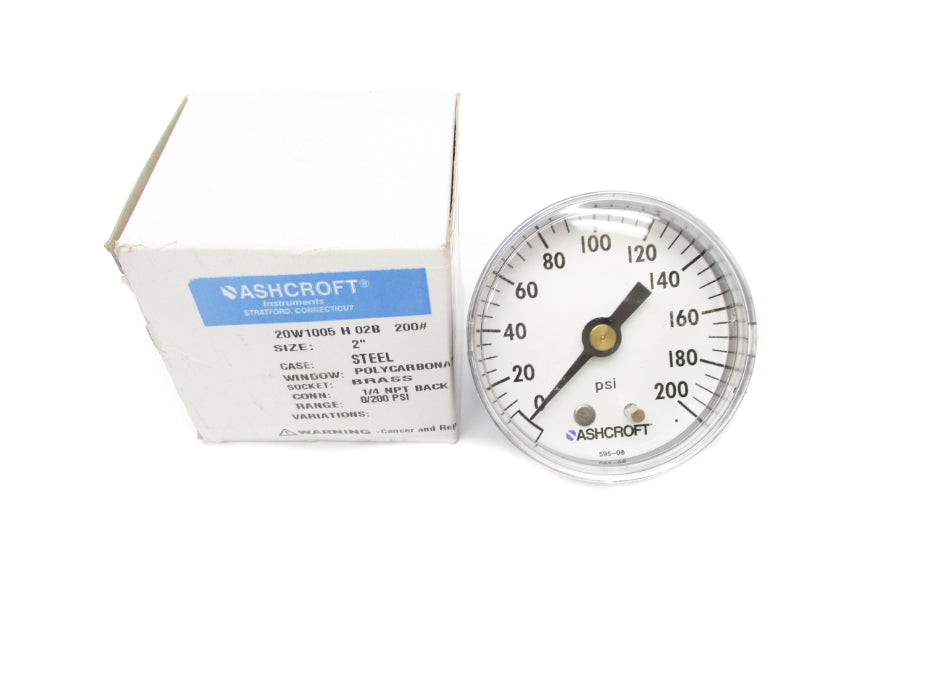 ASHCROFT 20W1005H02B200# 200PSI NSMP