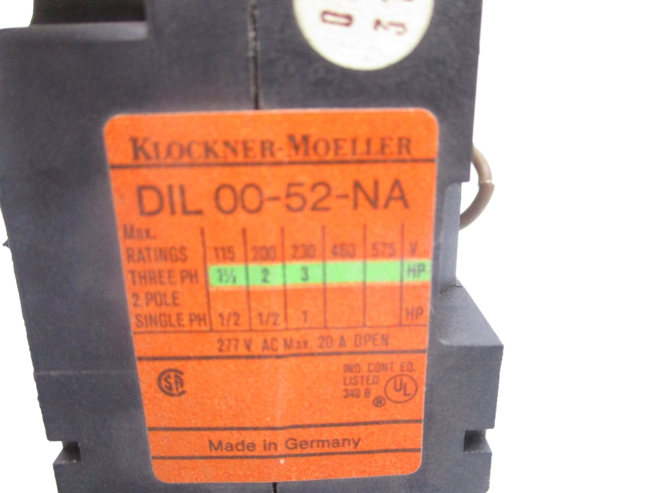 KLOCKNER MOELLER DIL00-52-NA 115V UNMP