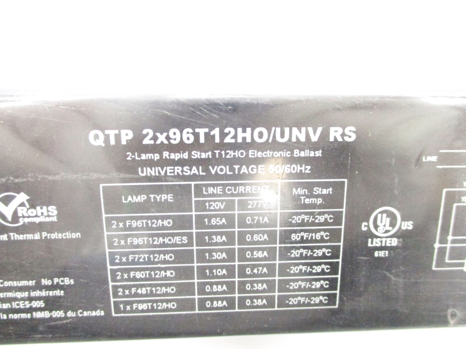 SYLVANIA QTP2X96T12HO/UNVRS NSNP