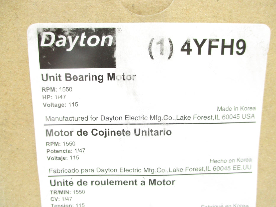DAYTON 4YFH9 NSMP