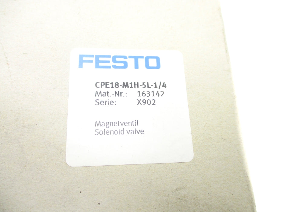 FESTO CPE18-M1H-5L-1/4 163142 SER. X902 20.4-26.4VDC NSMP