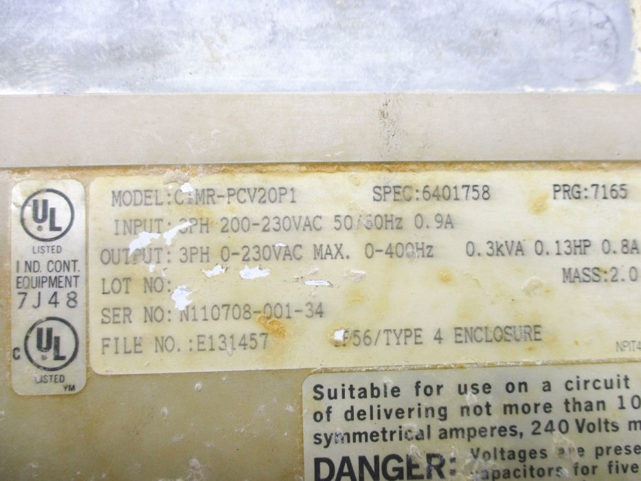 YASAKAWA ELECTRIC CIMR-PCV20P1 UNMP