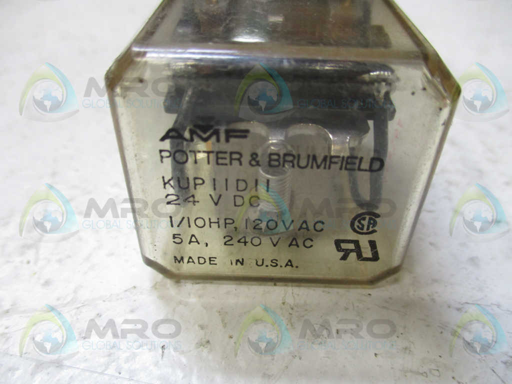 POTTER & BRUMFIELD KUP11D11 RELAY 24VDC *USED*