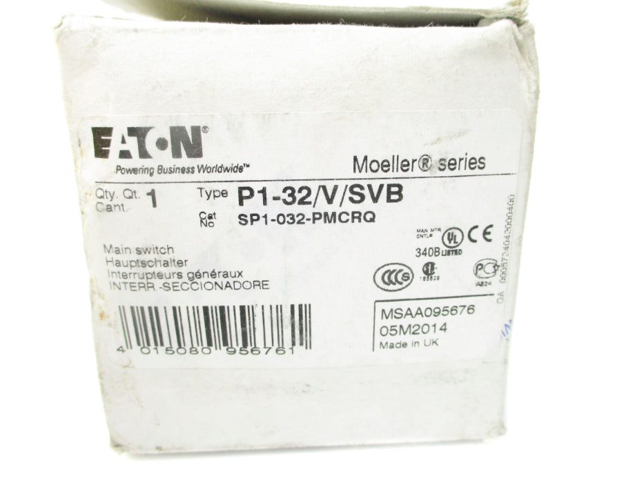 EATON P1-32/V/SVB SP1-032-PMCRQ NSMP