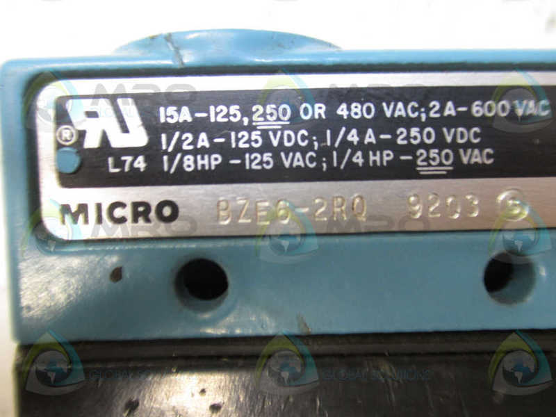 MICRO SWITCH BZE6-2RQ LIMIT SWITCH (AS PICTURED)  *USED*