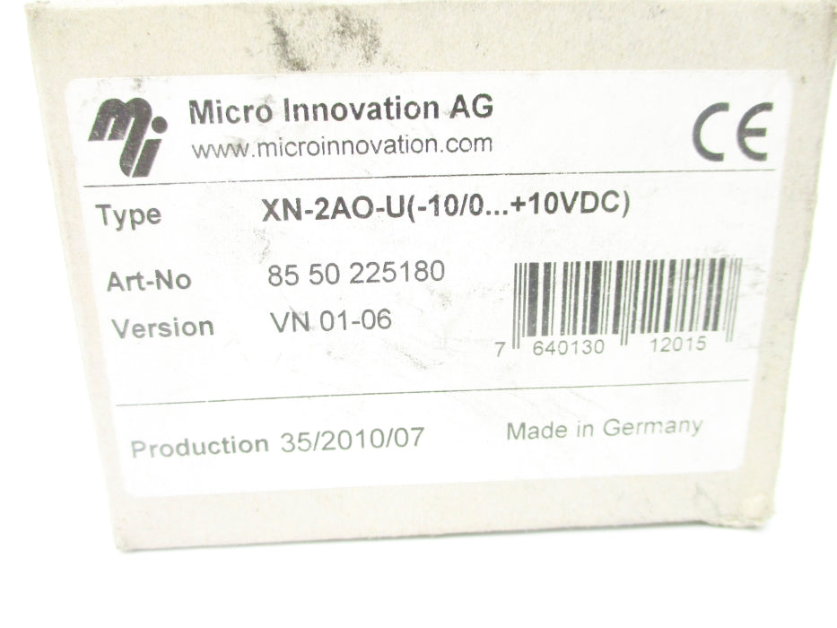MICRO INNOVATION XN-2AO-U-10-0-10VDC 8550225180 NSMP
