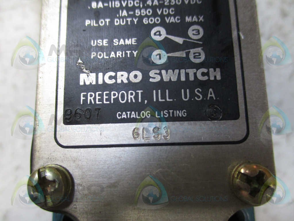 MICROSWITCH 6LS3 PRECISION LIMIT SWITCH *USED*