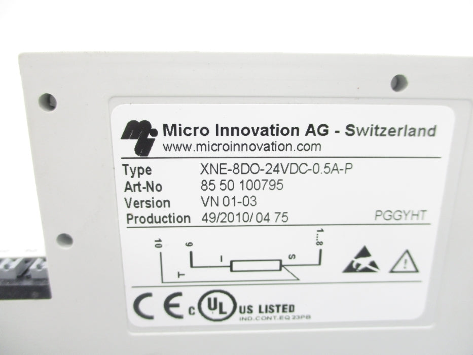 MICRO INNOVATION XNE-8DO-24VDC-0.5A-P 8550100795 NSNP