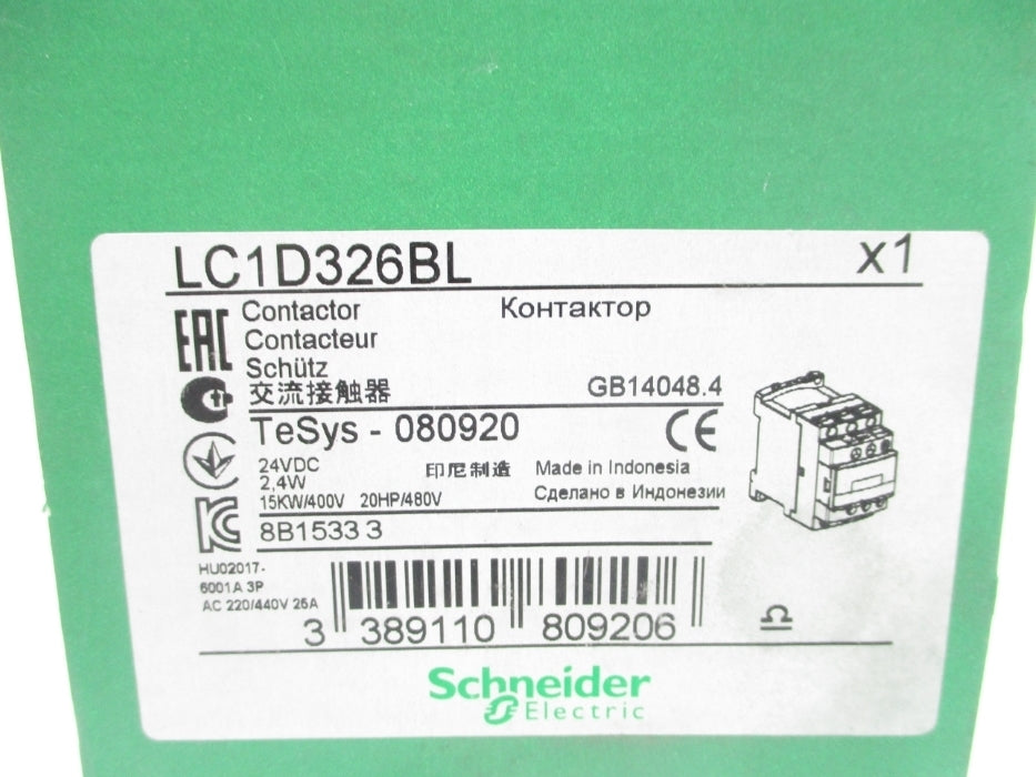 SCHNEIDER ELECTRIC LC1D326BL 24VDC NSMP