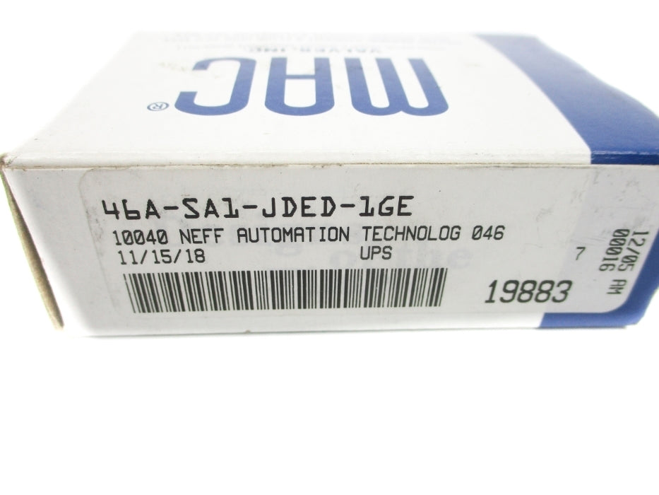 MAC 46A-SA1-JDED-1GE 24VDC 100PSI NSMP