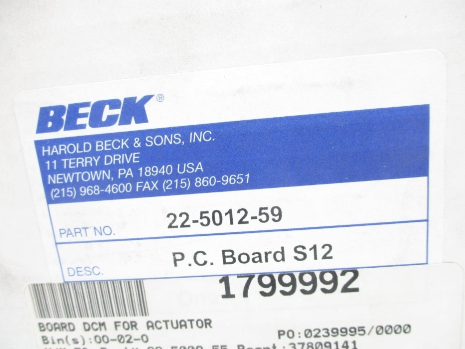 BECK 22-5012-59 NSMP