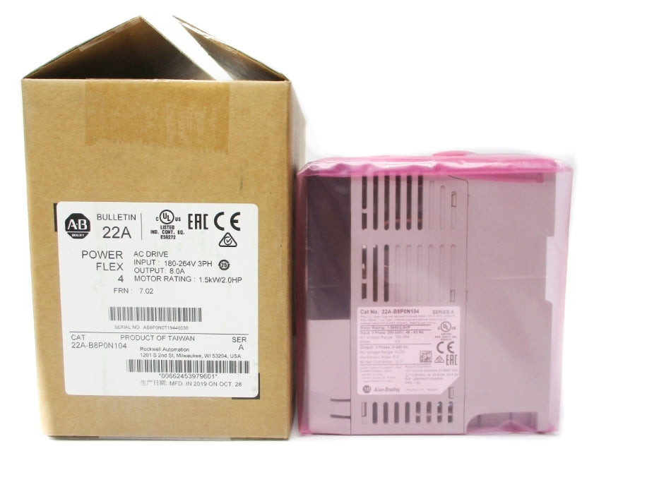 ALLEN BRADLEY 22A-B8P0N104 SER. A F/W 7.02 NSMP