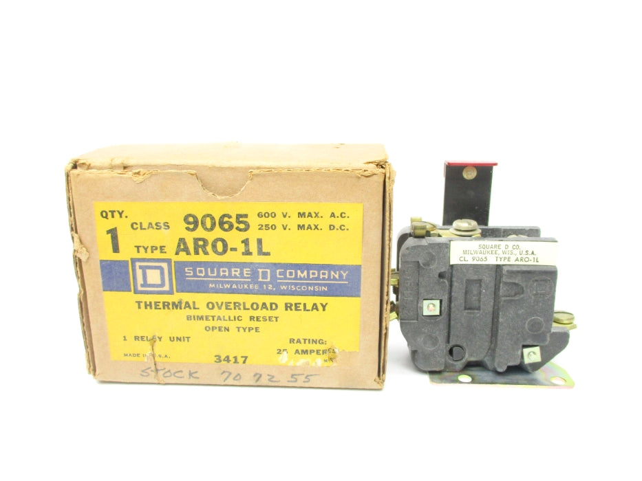 SQUARE D 9065ARO1L 600VAC 25A NSMP