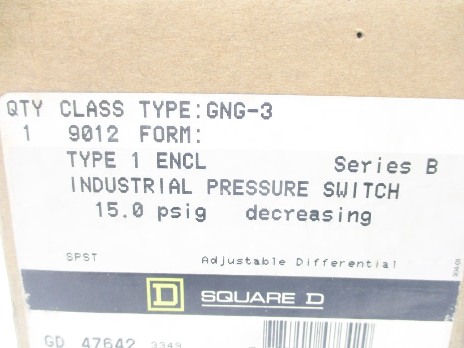 SQUARE D 9012GNG3 SER. B NSMP