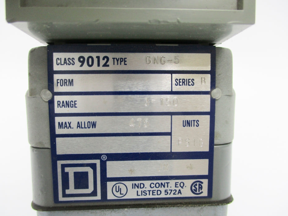 SQUARE D 9012GNG5 SER. B 3-150PSI NSNP