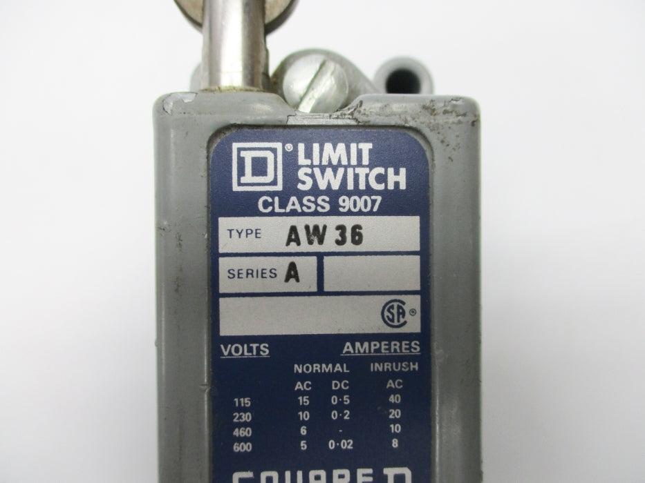 SQUARE D 9007AW36 SER. A 600VAC 5A NSNP