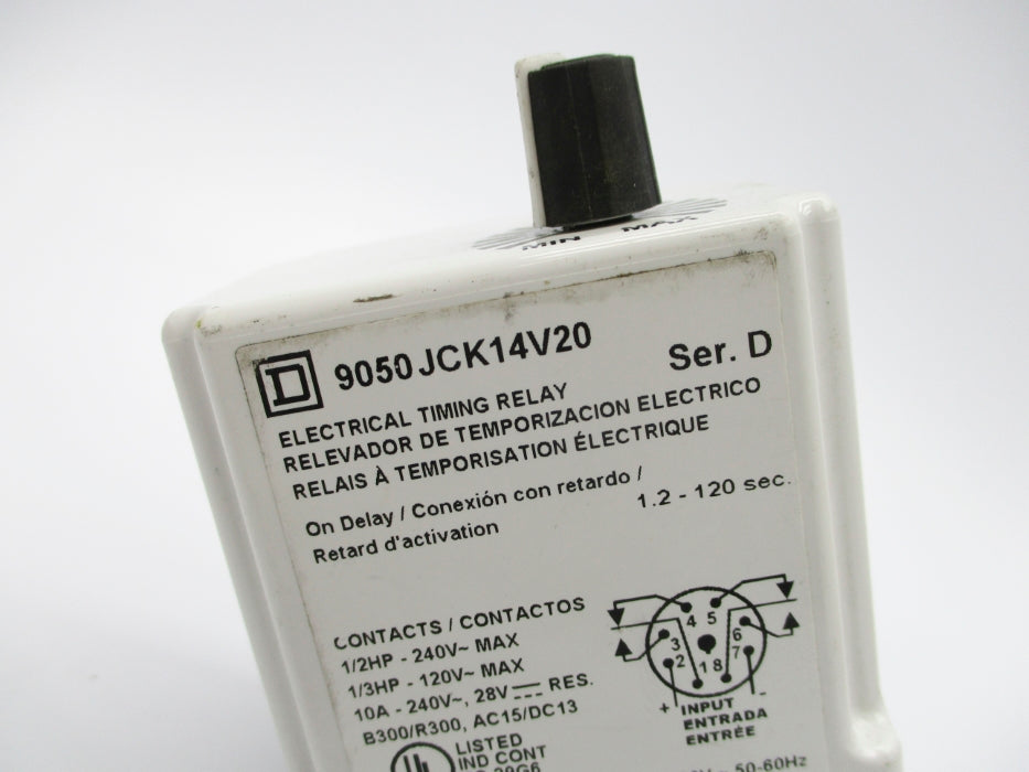 SQUARE D 9050JCK14V20 SER. D 1.2-120S 240V 10A UNMP