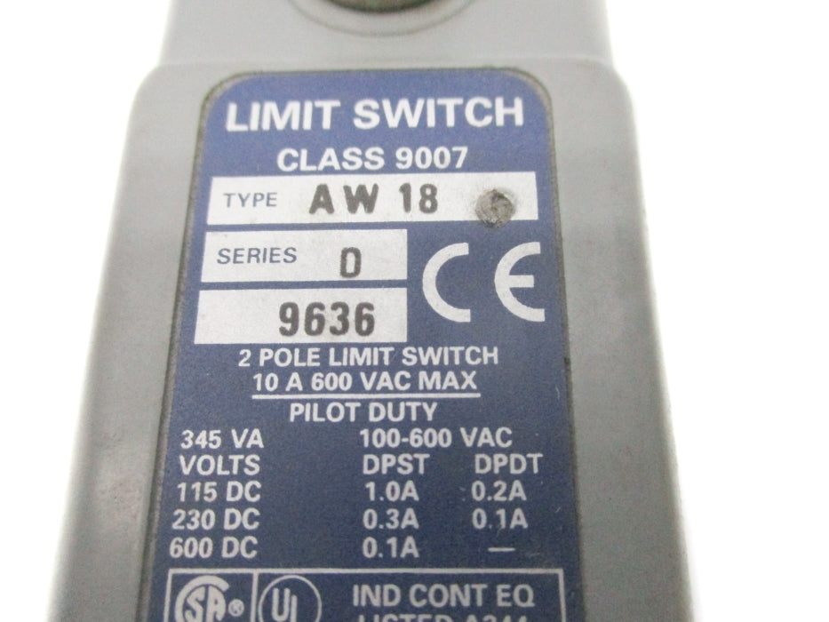 SQUARE D 9007AW18 SER. D NSNP