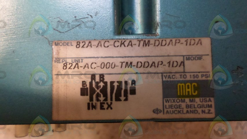 MAC 82A-AC-CKA-TM-DDAP-1DA VALVE ASSEMBLY *USED*