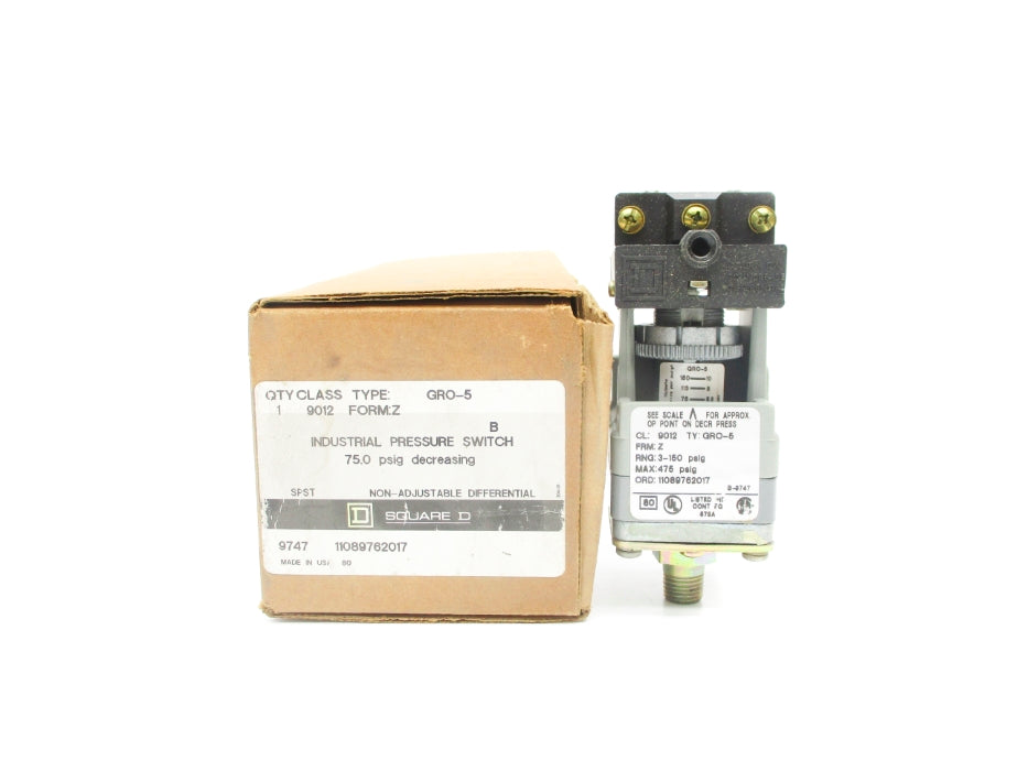 SQUARE D 9012GRO5 SER. B 75.0PSIG NSMP