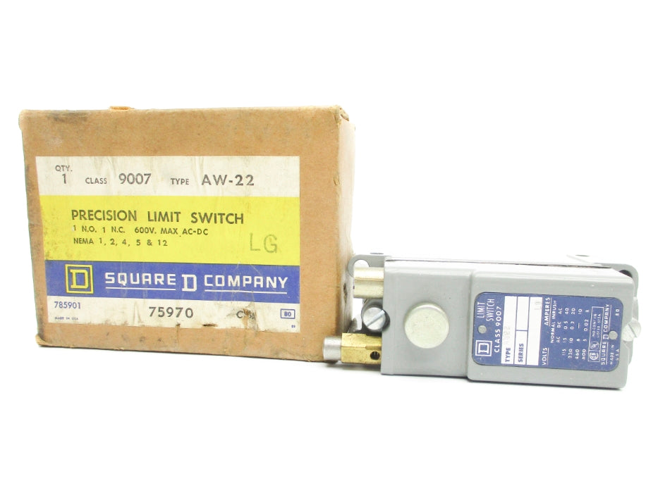 SQUARE D 9007AW22 600VAC 8A NSMP