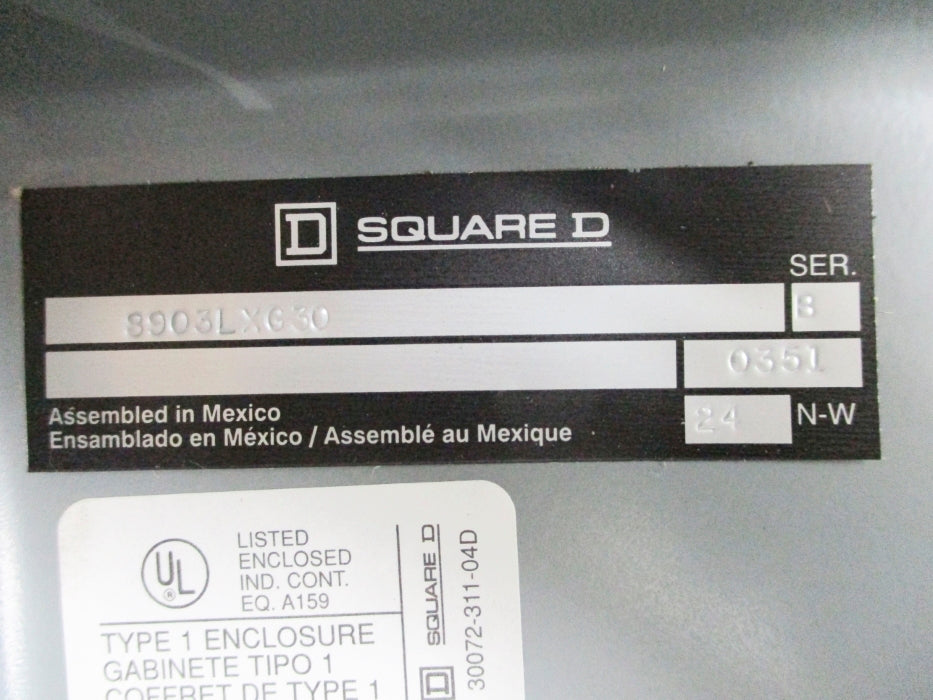 SQUARE D 8903LXG30 SER. B UNMP