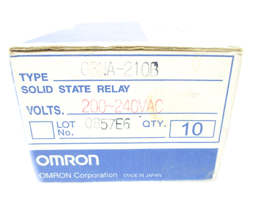 OMRON G3NA-210B 200/240VAC 10A (PKG OF 10) NSMP