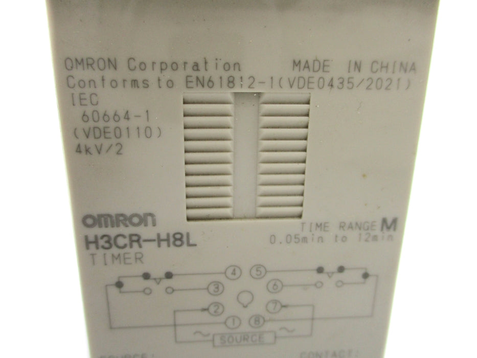 OMRON H3CR-H8L 250VAC 5A 0.05-12M NSNP