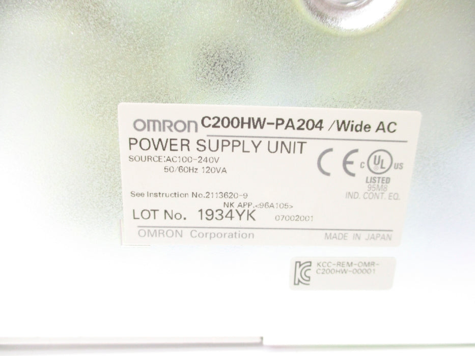 OMRON C200HW-PA204 NSNP