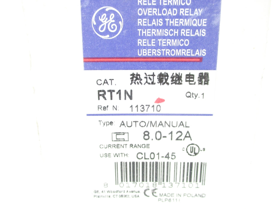 GENERAL ELECTRIC RT1N 8-12A NSMP