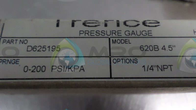 TRERICE D625195 PRESSURE GAUGE *NEW IN BOX*