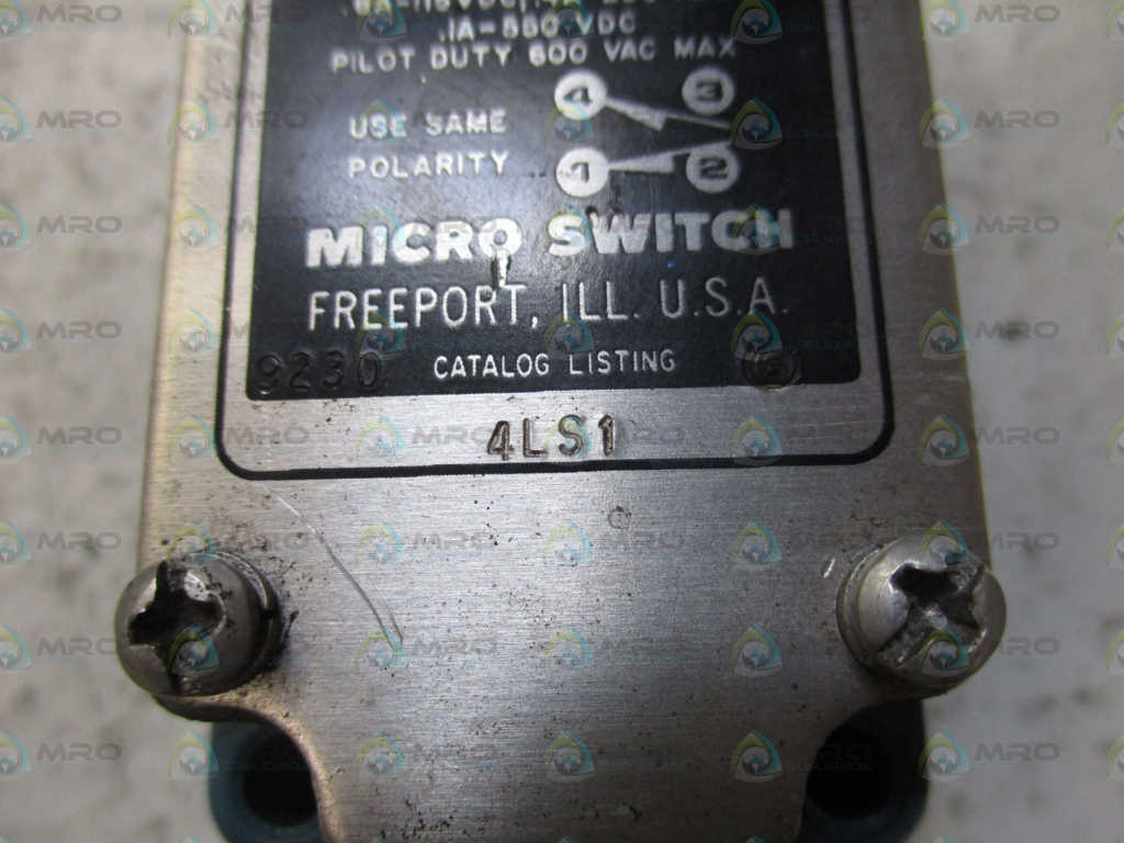 MICROSWITCH 4LS1 PRECISION LIMIT SWITCH (AS PICTURED) *USED*