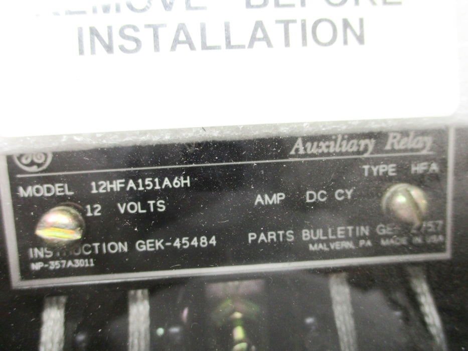 GENERAL ELECTRIC 12HFA151A6H 12V NSNP