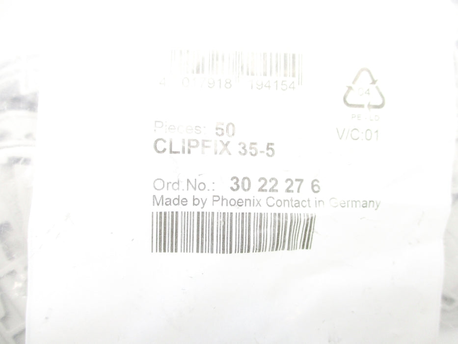 PHOENIX CONTACT CLIPFIX35-5 3022276 (PKG OF 50) NSMP