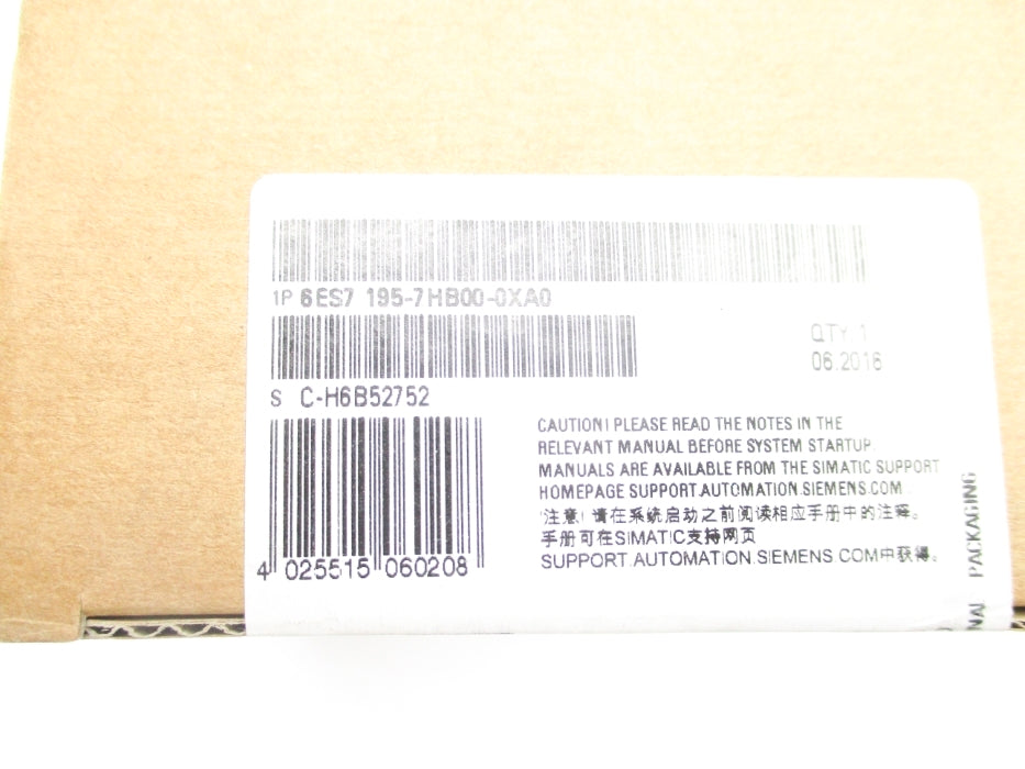 SIEMENS 6ES7195-7HB00-0XA0 NSFS