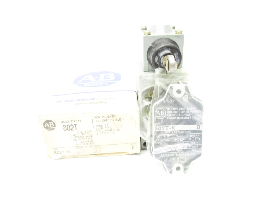 ALLEN BRADLEY 802T-K SER. D 120-600VAC 60A (GY/BL) NSMP