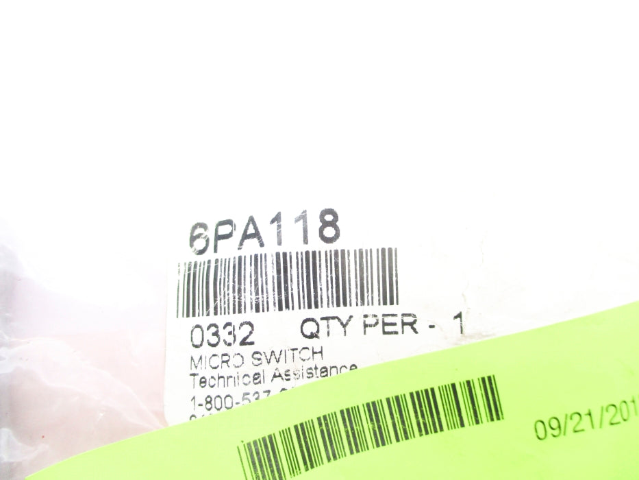 MICRO SWITCH 6PA118 NSMP