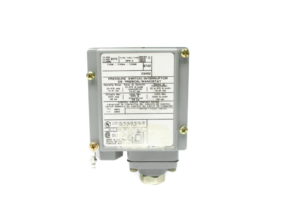 SQUARE D 9012GBW2 SER. C 2000PSI NSNP