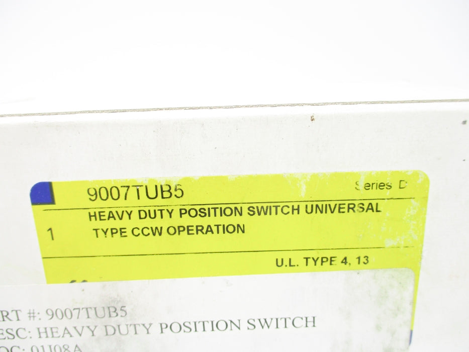 SQUARE D 9007TUB5 SER. D NSMP