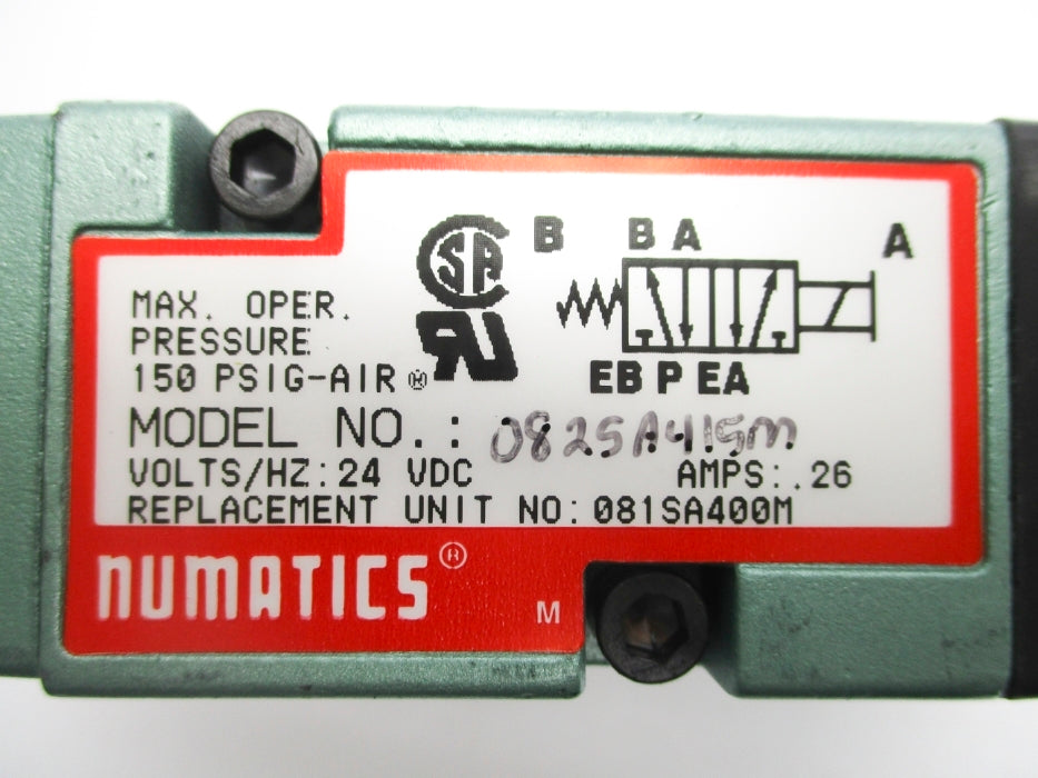 NUMATICS 081SA400M 24VDC 150PSIG NSNP