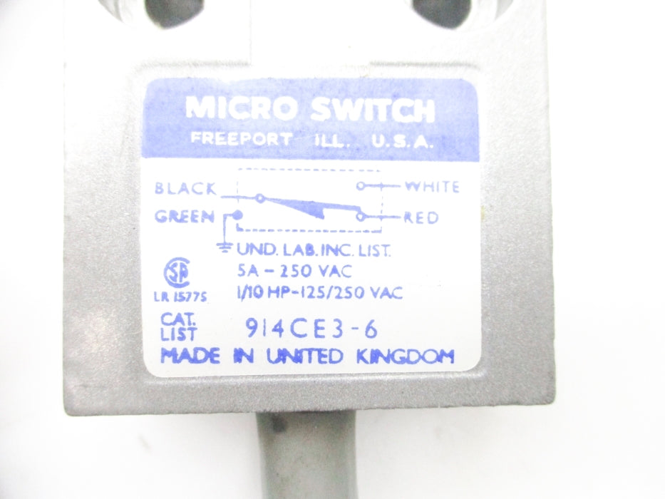 MICRO SWITCH 914CE3-6 UNMP