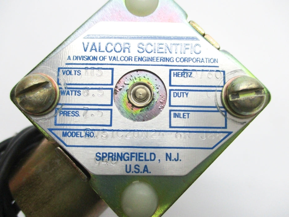 VALCOR SCIENTIFIC SV51C20N24-6R-J88 115V NSMP