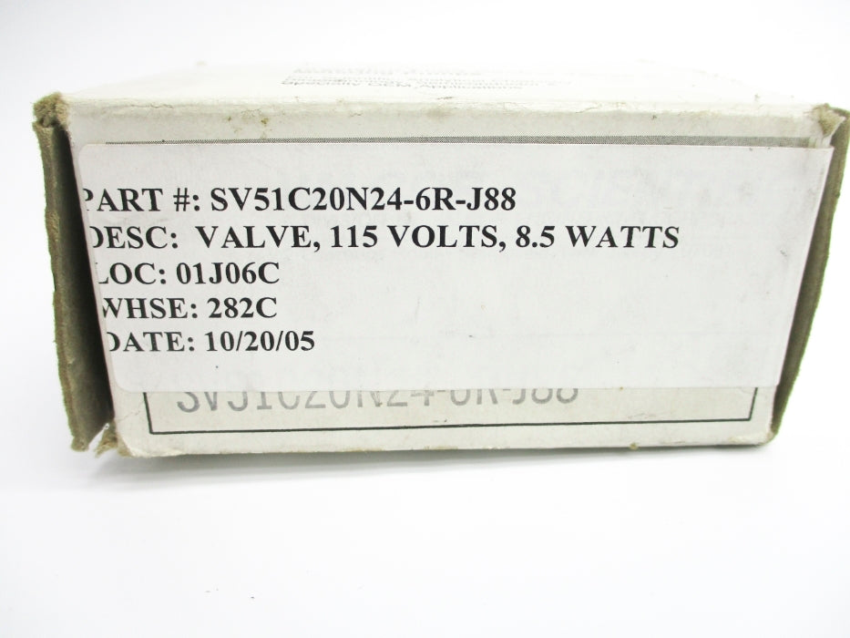 VALCOR SCIENTIFIC SV51C20N24-6R-J88 115V NSMP