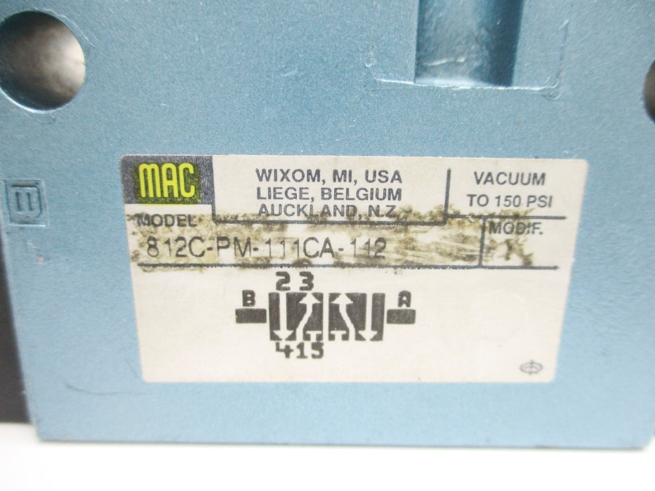 MAC 812C-PM-111CA-112 150PSI UNMP