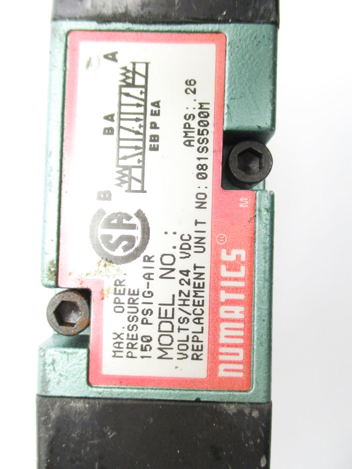 NUMATICS 081SS500M 150PSIG 24VDC UNMP