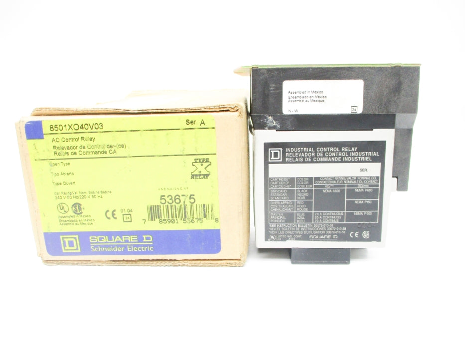 SQUARE D 8501XO40V03 SER. A 24V NSMP