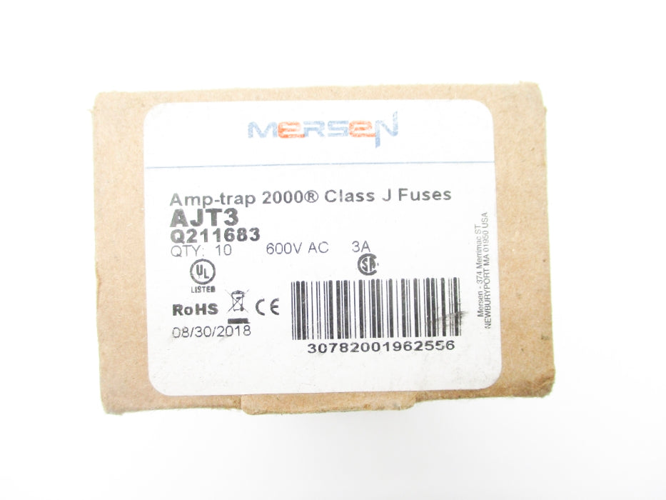 MERSEN AJT3 600VAC 3A (PKG OF 10) NSMP